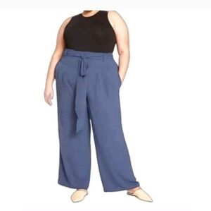 Universal Standard Tresa Wide Leg Pants Goblin Blue size 18/20.